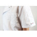 Veste de cuisine unisexe Egochef Ottavio Air Plus blanche 100% microfibre à manches courtes