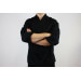 Veste de cuisine unisexe Egochef Sushi noire kimono polyester et coton à manches longues