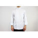 Veste de cuisine unisexe Egochef Cheap Air Plus blanche polyester et coton à manches longues