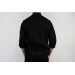 Veste de cuisine unisexe Egochef Cheap Air Plus noire polyester et coton à manches longues