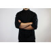 Veste de cuisine unisexe Egochef Cheap Air Plus noire polyester et coton à manches longues