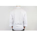 Veste de cuisine unisexe Egochef Ottavio Air Plus blanche 100% microfibre à manches longues