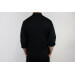 Veste de cuisine unisexe Egochef Ottavio Air Plus noire 100% microfibre à manches longues