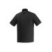 Veste de cuisine unisexe Egochef Ottavio Air Plus noire 100% microfibre à manches courtes