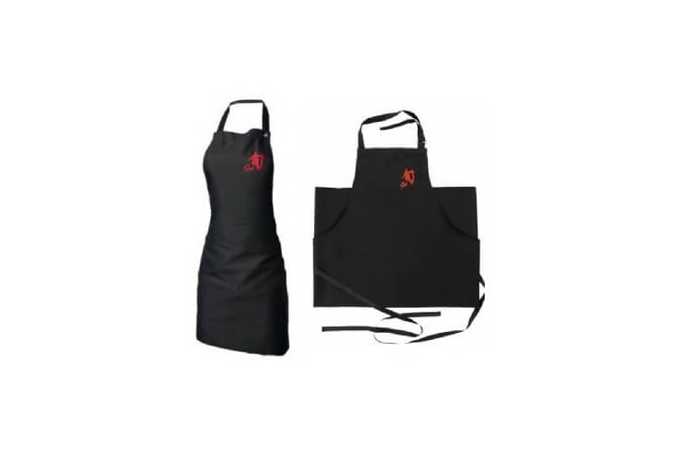 Tablier de cuisine noir réglable KAI SHUN logo brodé rouge