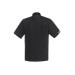 Veste de cuisine unisexe Egochef Pizzaiolo noire 100% Air Plus à manches courtes