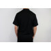Veste de cuisine unisexe Egochef Pizzaiolo noire 100% Air Plus à manches courtes