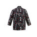 Veste de cuisine unisexe Egochef Sushi caractères japonais kimono 100% coton à manches longues