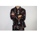 Veste de cuisine unisexe Egochef Sushi caractères japonais kimono 100% coton à manches longues