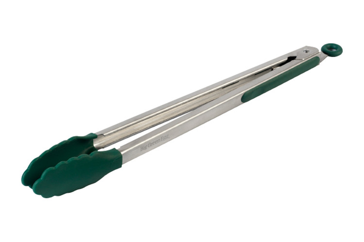 Pince &agrave; barbecue Big Green Egg en acier inoxydable et embouts en silicone 30cm