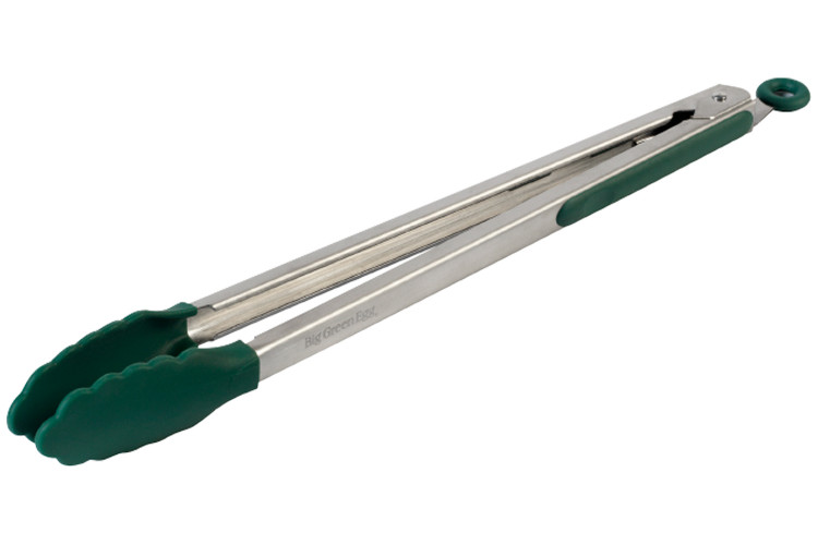 Pince &agrave; barbecue Big Green Egg en acier inoxydable et embouts en silicone 40cm
