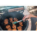 Pince à barbecue Big Green Egg en acier inoxydable et embouts en silicone 40cm