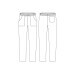 Pantalon de cuisine unisexe Egochef Coulisse noir polyester et coton à poches