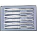 Coffret Laguiole G.DAVID, 6 couteaux table monobloc, 23 cm inox microdentés