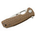 Couteau pliant Honey Badger Flipper D2 Medium 01HO030 manche nylon / fibres de verre tan 10,4cm