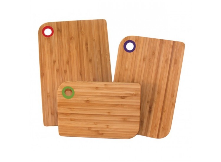 Set de 3 planches &agrave; d&eacute;couper Totally Bamboo - garantie 5 ans