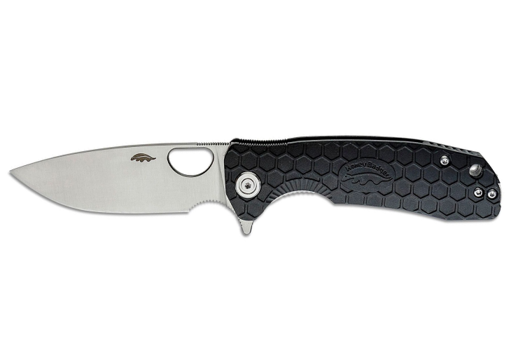 Couteau pliant Honey Badger Flipper Medium 01HO005 manche nylon / fibres de verre noir 10,4cm