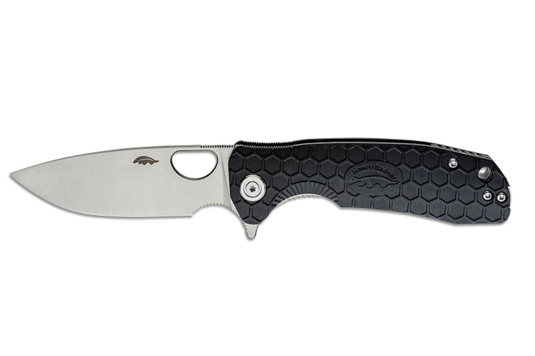 Couteau pliant Honey Badger Flipper Medium 01HO005 manche nylon / fibres de verre noir 10,4cm