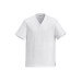 Veste de cuisine unisexe Egochef Leonardo blanche 100% coton à manches courtes