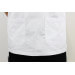 Veste de cuisine unisexe Egochef Leonardo blanche 100% coton à manches courtes