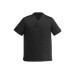 Veste de cuisine unisexe Egochef Leonardo noire polyester et coton à manches courtes
