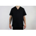 Veste de cuisine unisexe Egochef Leonardo noire polyester et coton à manches courtes