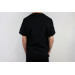 Veste de cuisine unisexe Egochef Leonardo noire polyester et coton à manches courtes