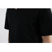 Veste de cuisine unisexe Egochef Leonardo noire polyester et coton à manches courtes