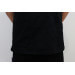 Veste de cuisine unisexe Egochef Leonardo noire polyester et coton à manches courtes