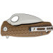 Couteau pliant Honey Badger Claw Serrated Large 01HO034 lame karambit dentée manche en FRN tan 11,7cm