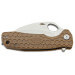 Couteau pliant Honey Badger Claw Serrated Large 01HO034 lame karambit dentée manche en FRN tan 11,7cm
