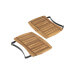 Tablettes latérales en bois d'acacia pour barbecue Big Green Egg Small