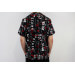Veste de cuisine unisexe Egochef Leonardo caractères japonais 100% coton à manches courtes
