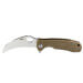 Couteau pliant karambit Honey Badger Claw Plain D2 Medium 01HO035 manche nylon/fibres de verre tan 10,5cm