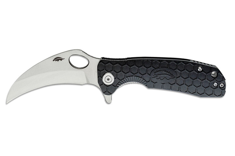 Couteau pliant Honey Badger Claw Plain D2 Medium 01HO038 manche nylon / fibres de verre noir 10,5cm