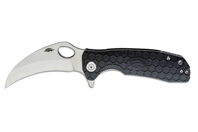 Couteau pliant Honey Badger Claw Plain D2 Medium 01HO038 manche nylon / fibres de verre noir 10,5cm