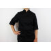Veste de cuisine unisexe Egochef Safety noire polyester et coton à manches longues