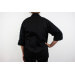 Veste de cuisine unisexe Egochef Sushi noire kimono polyester et coton à manches longues