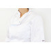 Veste de cuisine unisexe Egochef Cheap Air Plus blanche polyester et coton à manches longues