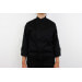Veste de cuisine unisexe Egochef Cheap Air Plus noire polyester et coton à manches longues