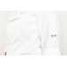 Veste de cuisine unisexe Egochef Ottavio Air Plus blanche 100% microfibre à manches longues