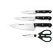 Bloc en bois de 3 couteaux de cuisine + ciseaux Arcos Universal
