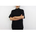 Veste de cuisine unisexe Egochef Ottavio Air Plus noire 100% microfibre à manches courtes