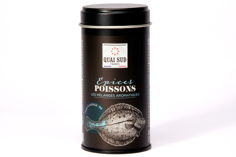 M&eacute;lange d'&eacute;pices Quai Sud sp&eacute;cial poissons - Bo&icirc;te 30g