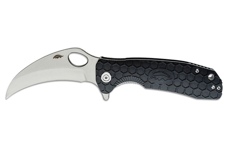 Couteau pliant karambit Honey Badger Claw Plain Large 01HO018 manche nylon / fibres de verre noir 11,7cm