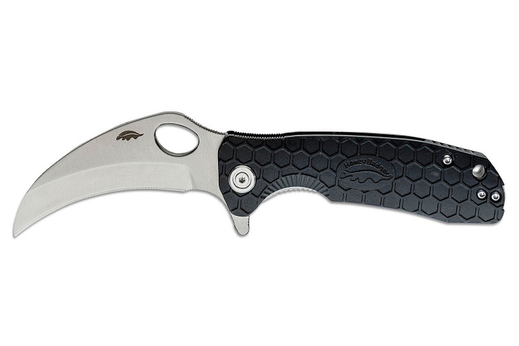 Couteau pliant karambit Honey Badger Claw Plain Medium 01HO021 manche nylon / fibres de verre noir 10,5cm