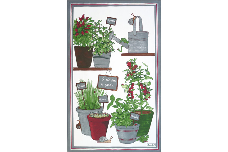 Torchon de cuisine Beauvill&eacute; Aromatic fabriqu&eacute; en France 50x80cm