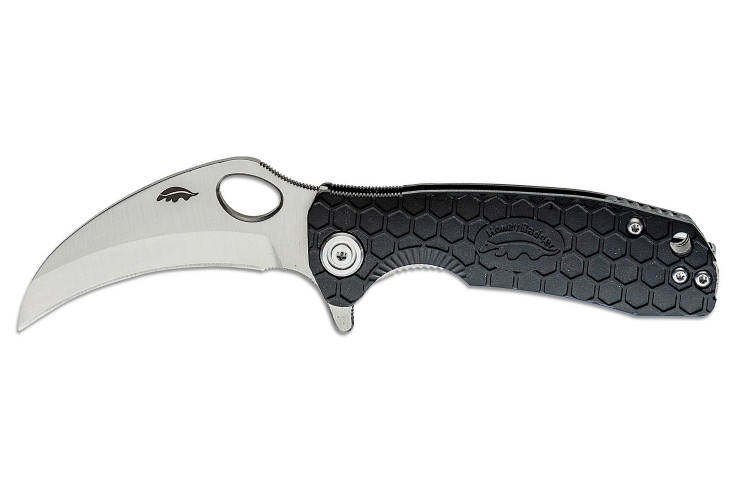 Couteau pliant karambit Honey Badger Claw Plain Small 01HO024 manche nylon / fibres de verre noir 9,4cm