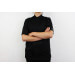 Veste de cuisine unisexe Egochef Pizzaiolo noire 100% Air Plus à manches courtes