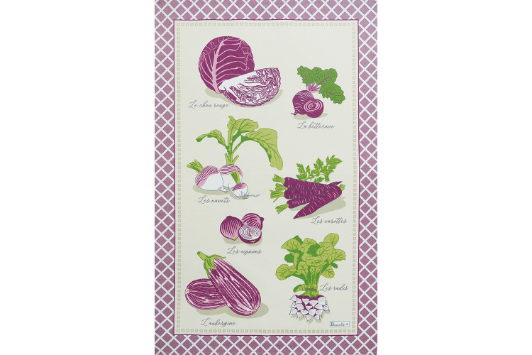 Torchon de cuisine Beauvill&eacute; Mara&icirc;cher fabriqu&eacute; en France 50x80cm